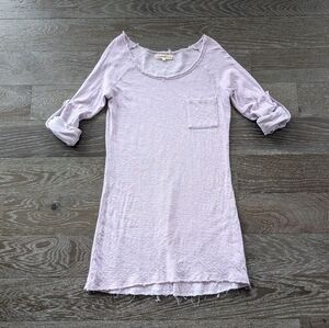 Altar'd State Purple Pointelle Long Sleeve Dress Size Small